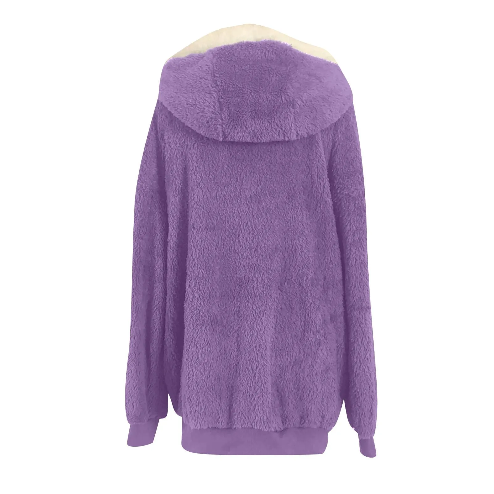 50% Off Clear!Fashion Oversize Winter Coats for Women, Women Plus Size Winter Warm Loose Plush Zip Hooded Jacket Coat Deals Gift for Women