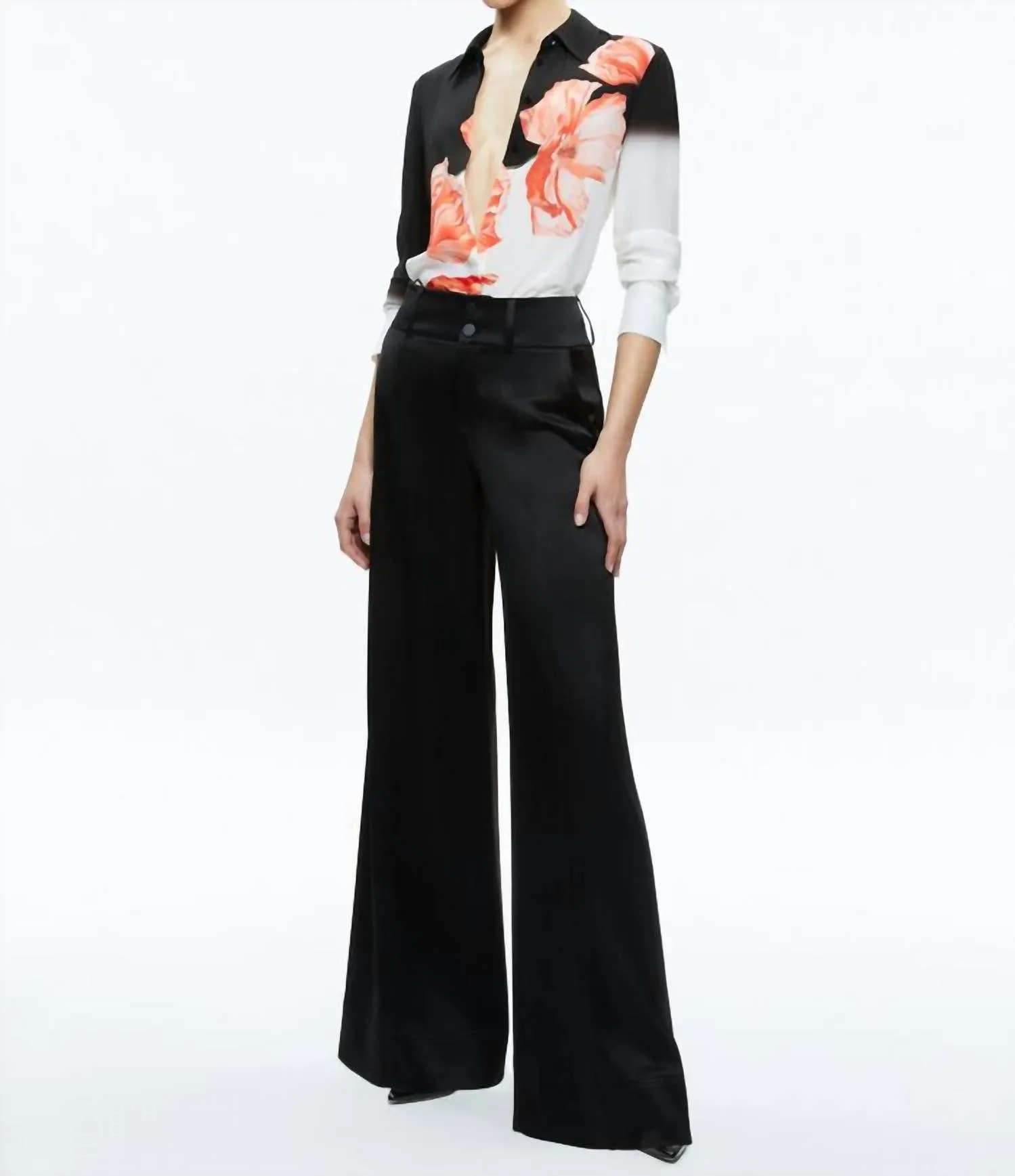 Alice   Olivia - Brady Slim Button Down