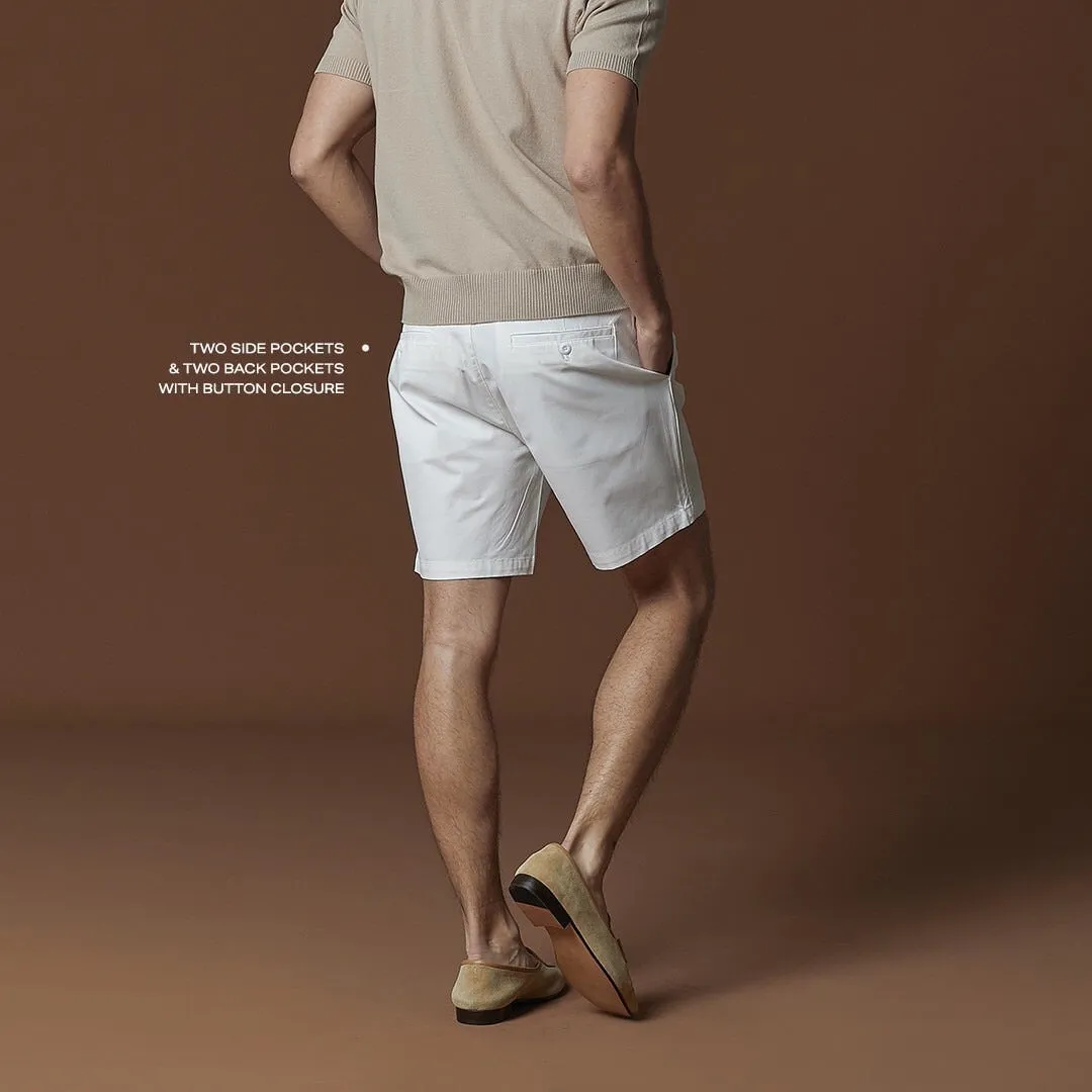 ARDEN PLEATED SHORTS - WHITE