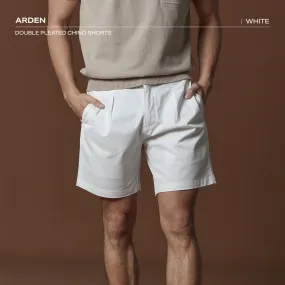 ARDEN PLEATED SHORTS - WHITE