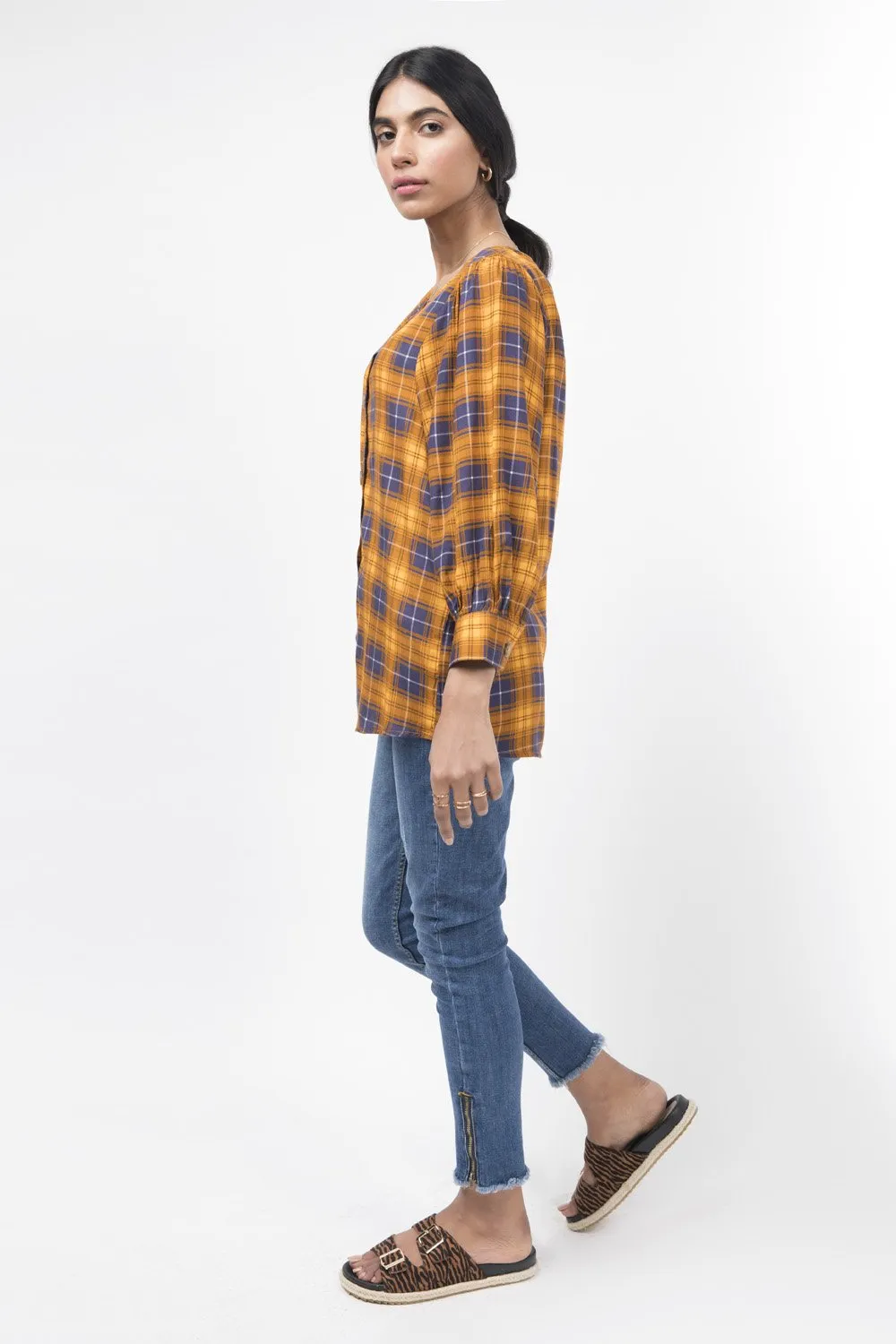 Checked Button Down Shirt