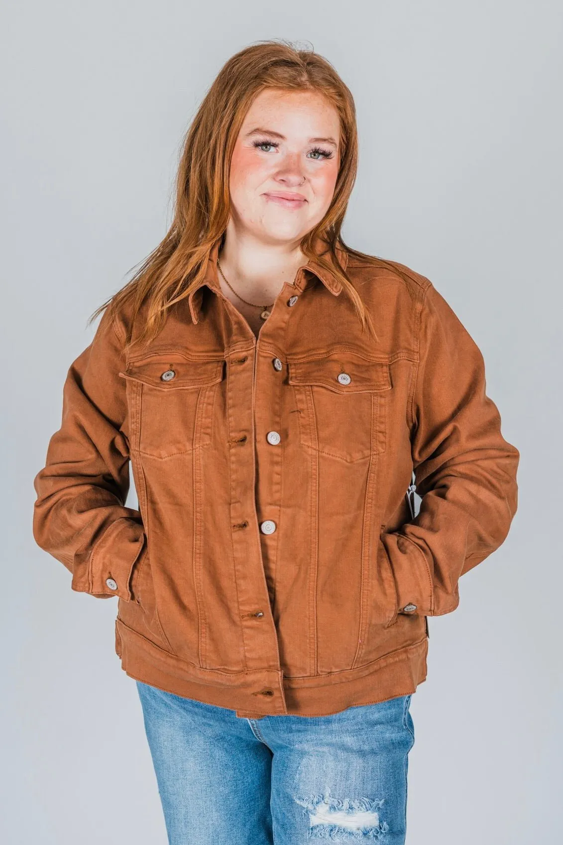 Judy Blue Camel Garment Dyed Jacket