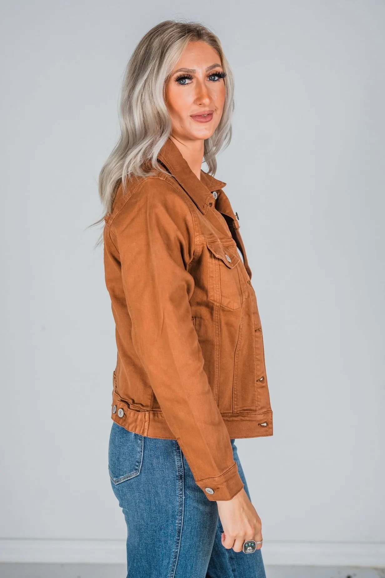 Judy Blue Camel Garment Dyed Jacket