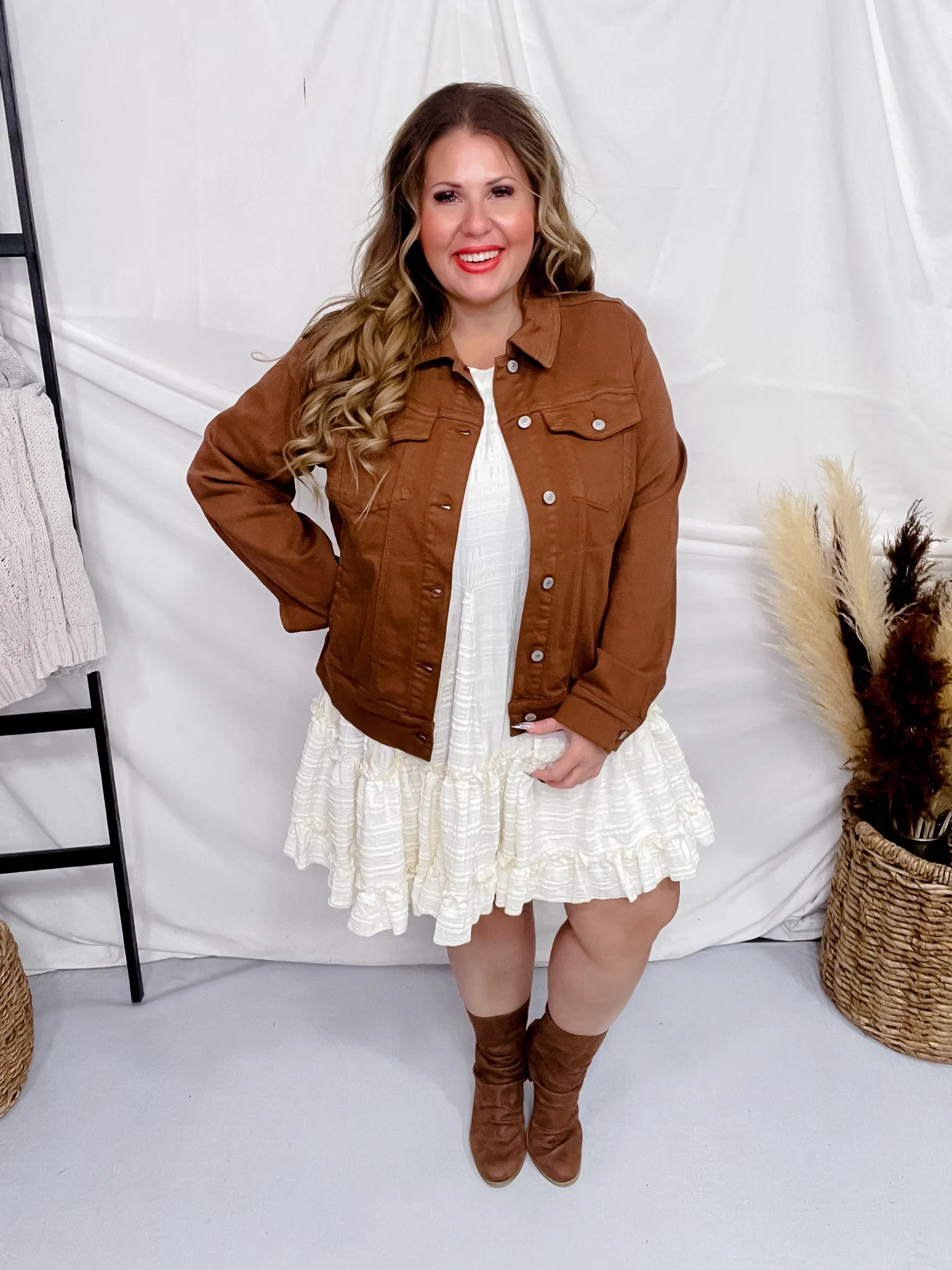 Judy Blue Camel Garment Dyed Jacket