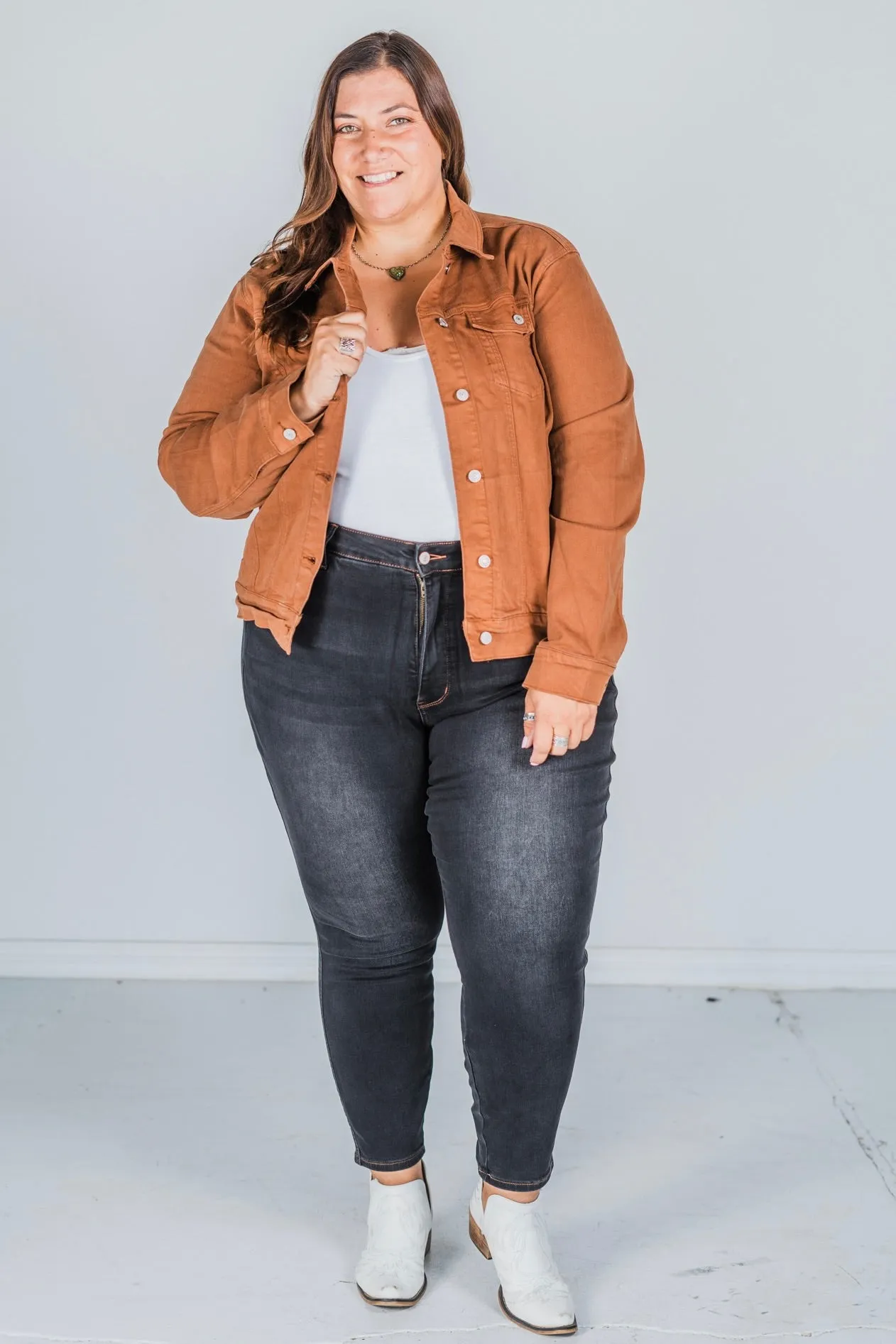 Judy Blue Camel Garment Dyed Jacket