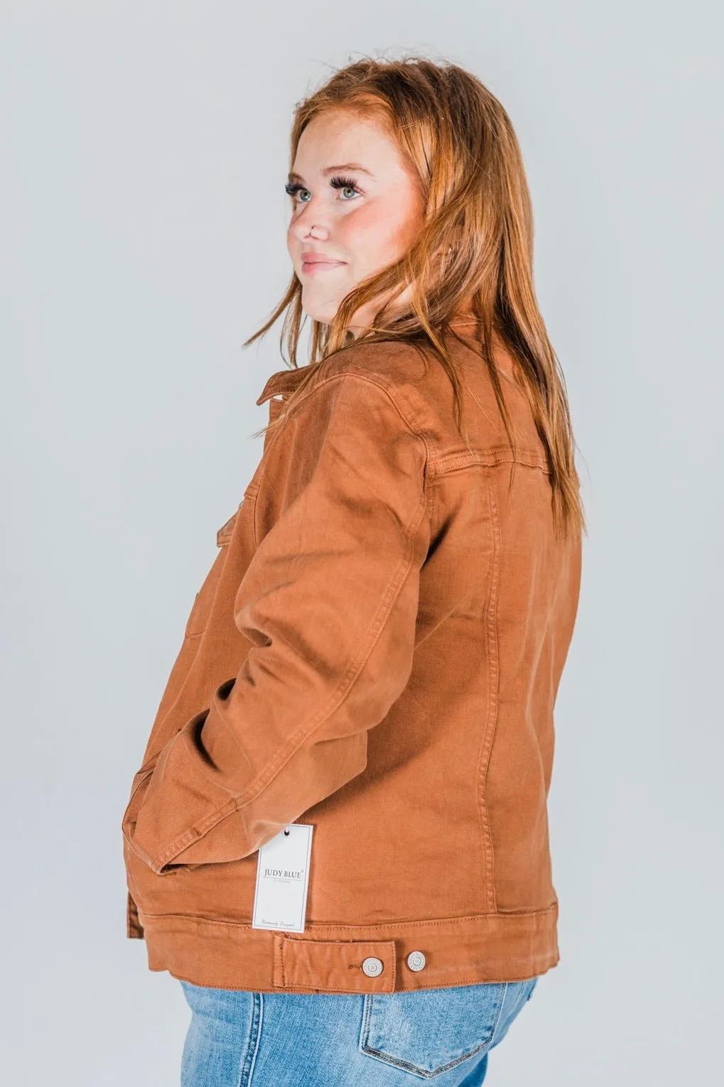Judy Blue Camel Garment Dyed Jacket