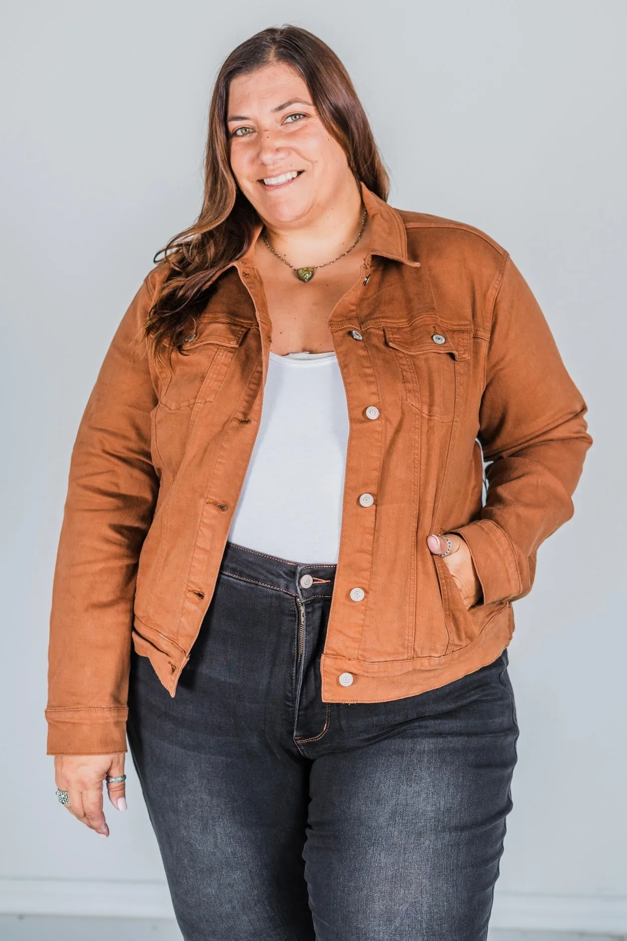 Judy Blue Camel Garment Dyed Jacket