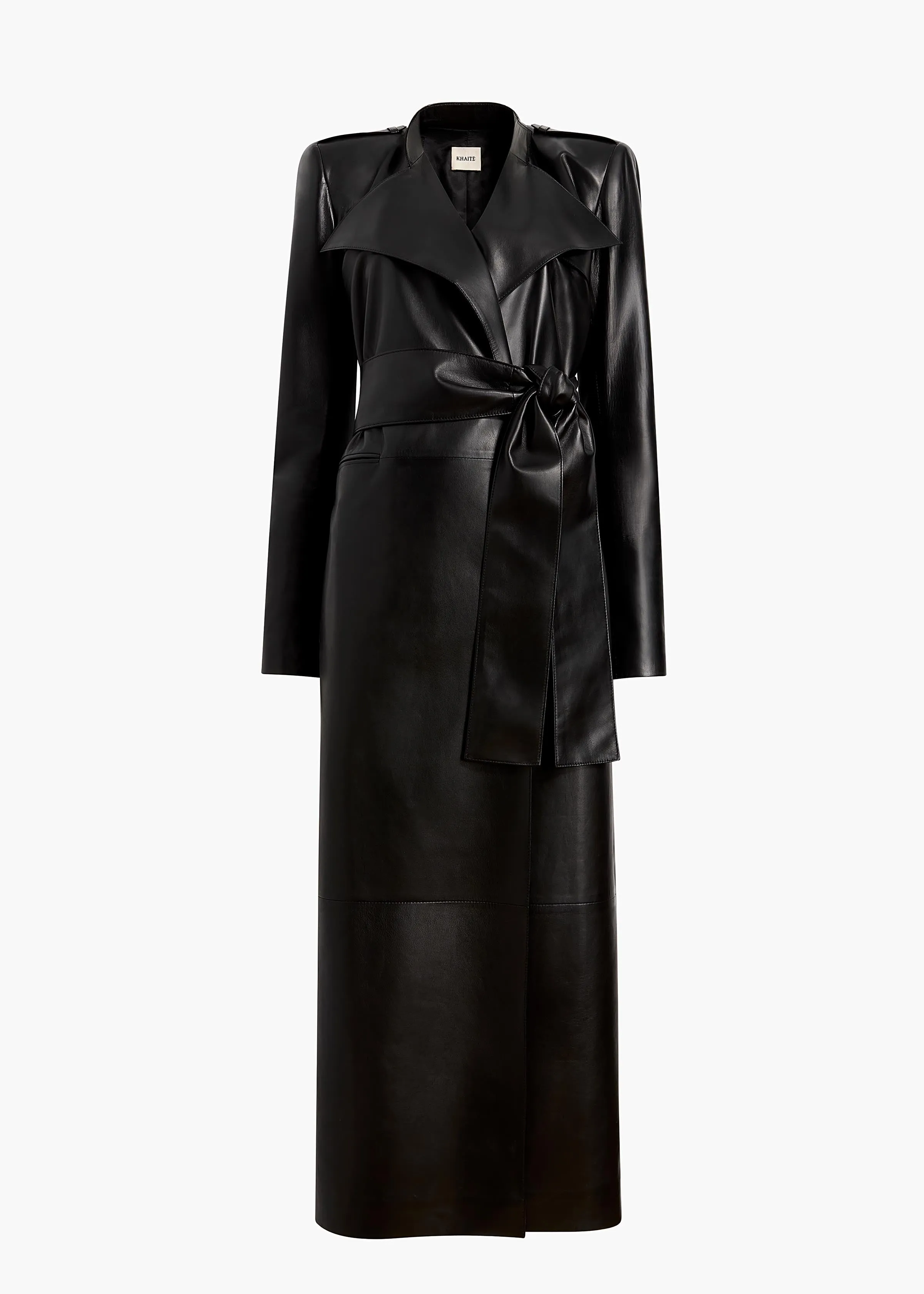 Maxwell Coat in Black Leather