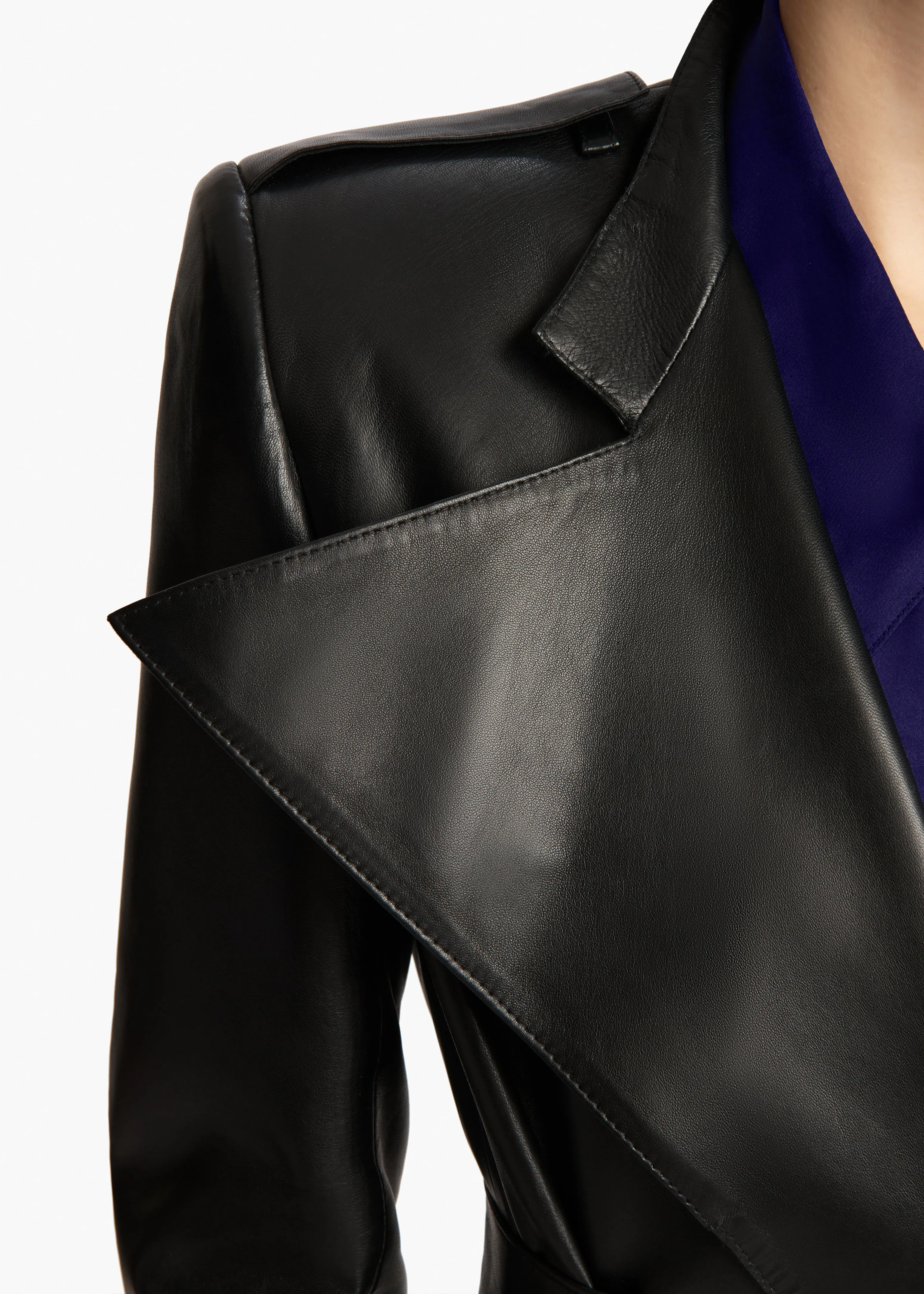 Maxwell Coat in Black Leather