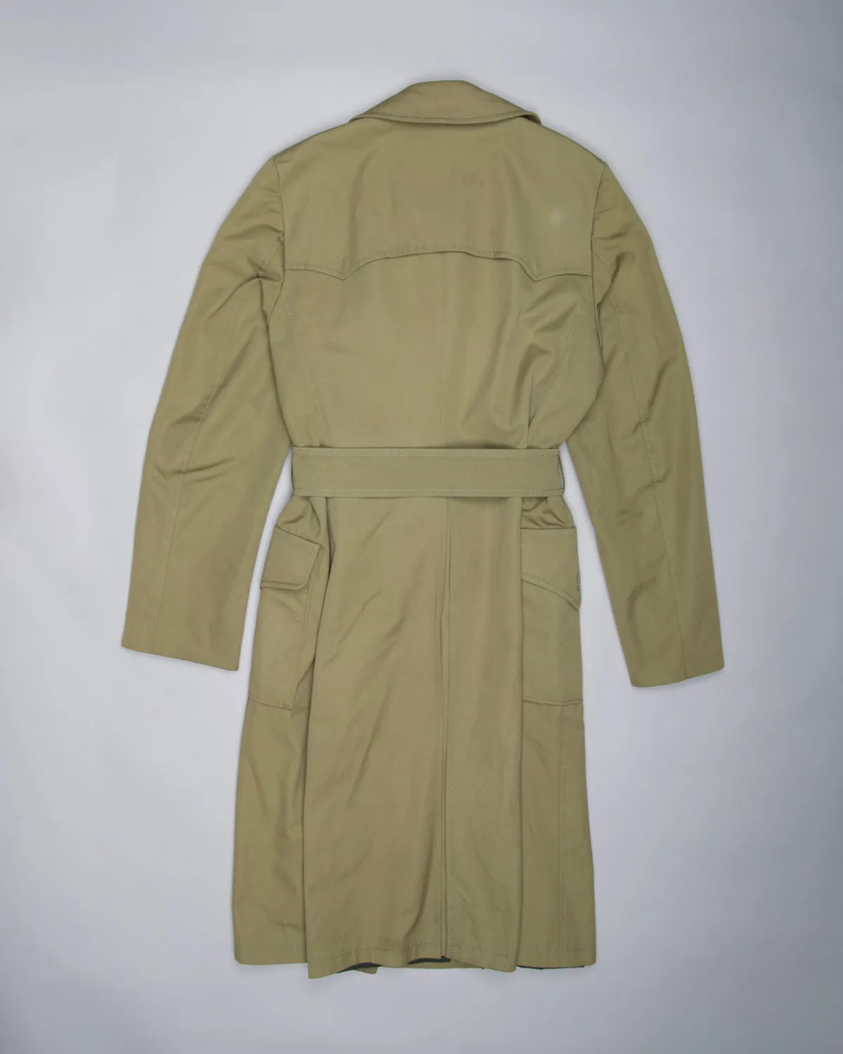 Olive belted '70s trench coat