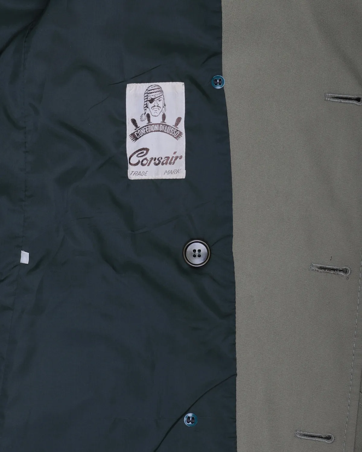Olive belted '70s trench coat