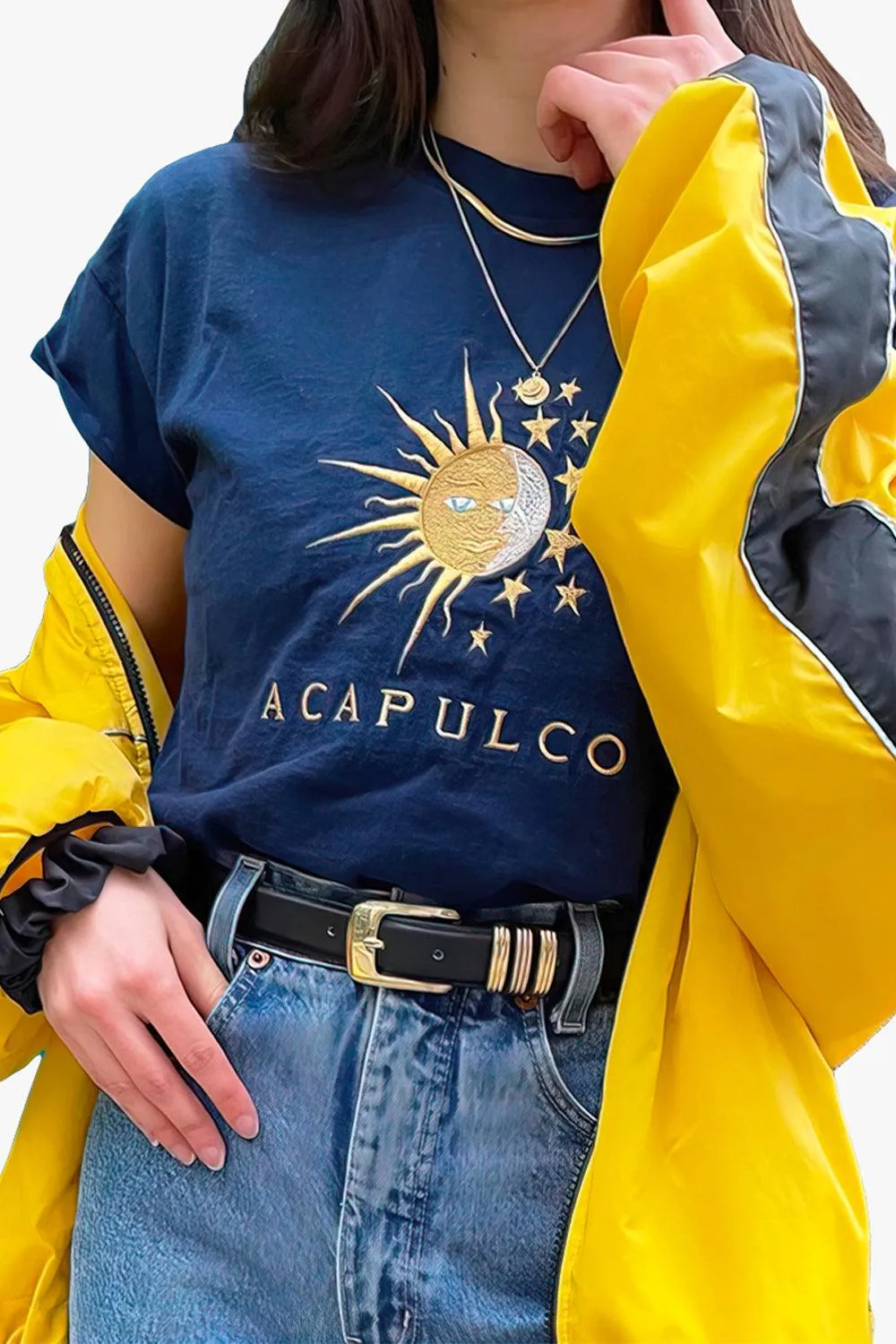 Sun and Moon Acapulco Navy Blue T-Shirt