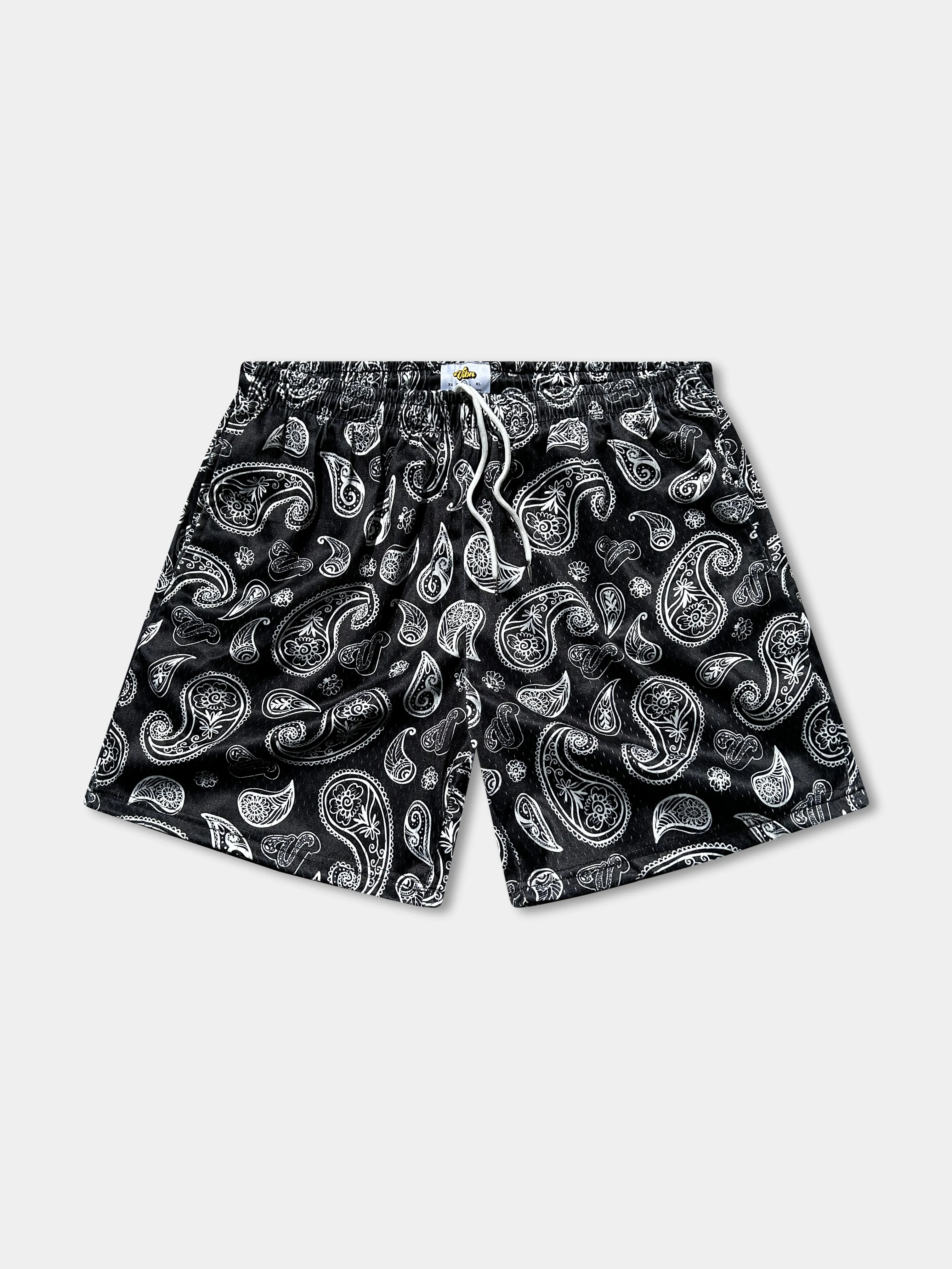 Vibn Paisley Heavyweight Mesh Shorts