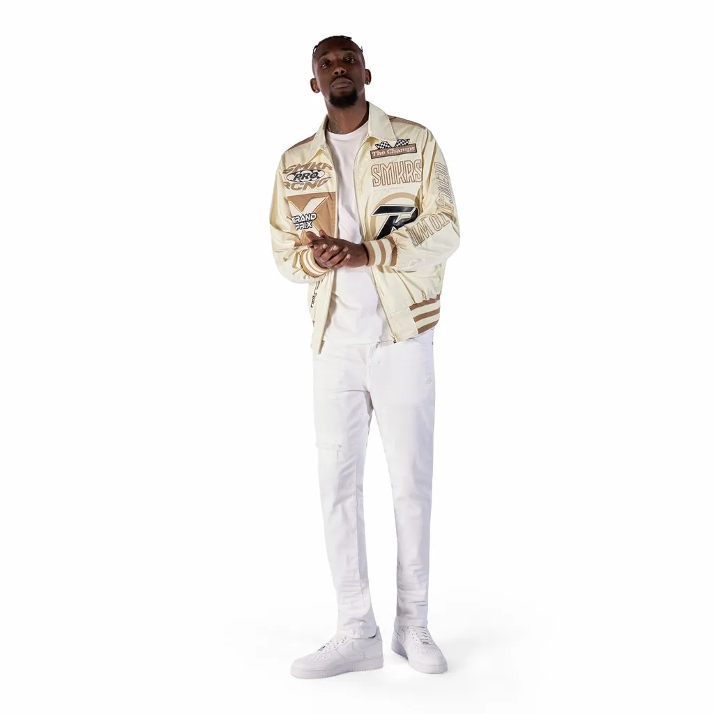 Windbreaker Racing Jacket - Chalk