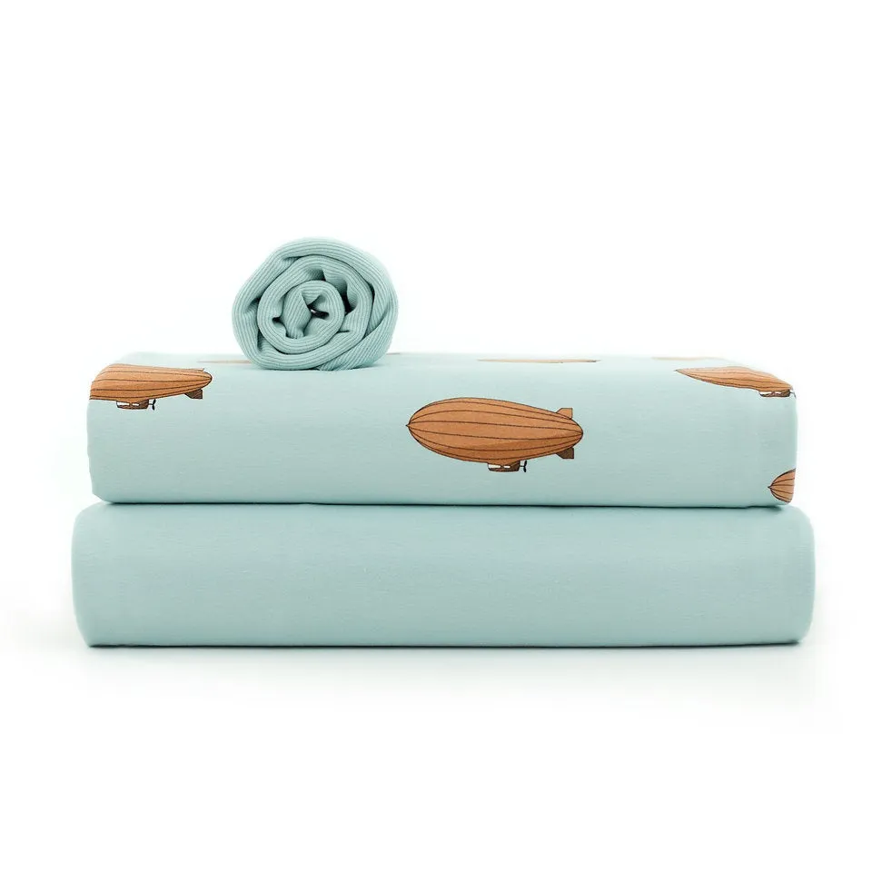 Zeppelins French Terry Fabric by See You At Six, Oeko-Tex 100 Class 1 Certified